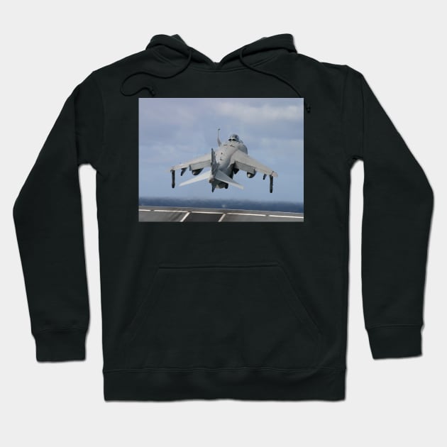 Sea Harrier Launching from HMS Illustrious. Hoodie by captureasecond